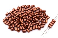 Бусины Rulla 3х5мм, отверстие 0,8мм, цвет 00030/01770 матовый бронзовый металлик, 711-007, 10г (около 100шт)