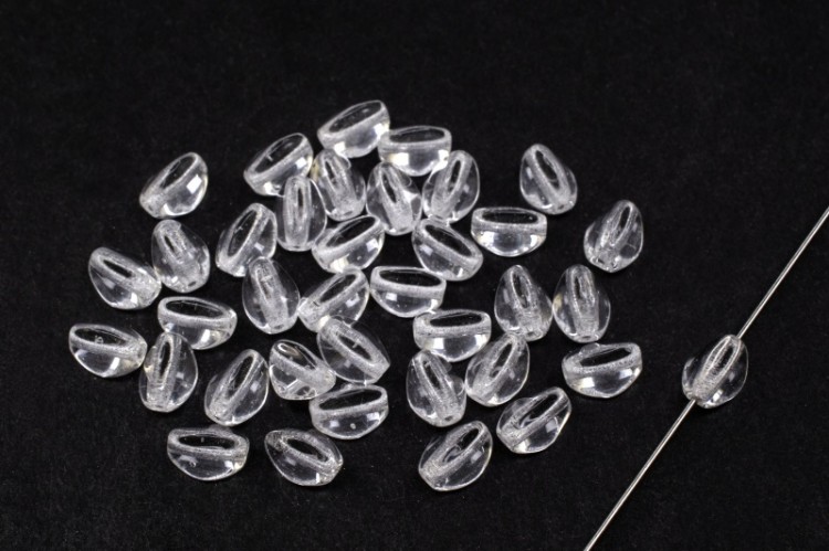Бусины Pinch beads 5х3мм, отверстие 0,8мм, цвет 00030 хрусталь, 755-024, 10г (около 117шт) Бусины Pinch beads 5х3мм, отверстие 0,8мм, цвет 00030 хрусталь, 755-024, 10г (около 117шт)
