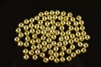 Бусины акриловые круглые 6мм, отверстие 1мм, цвет золото, гальваническое покрытие, 528-003, 10г (около 90шт)