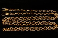 Цепочка для сумки 120см с карабинами, цвет золото, железо, 1006-045, 1шт