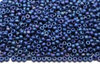 Бисер японский MIYUKI круглый 11/0 #4703 темный синий, матовый радужный непрозрачный, 10 грамм