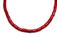 Бусина цилиндрическая Бирюза синтетическая 6х4мм, отверстие 1,2мм, цвет красный, 551-023, 1 нить (около 55шт)