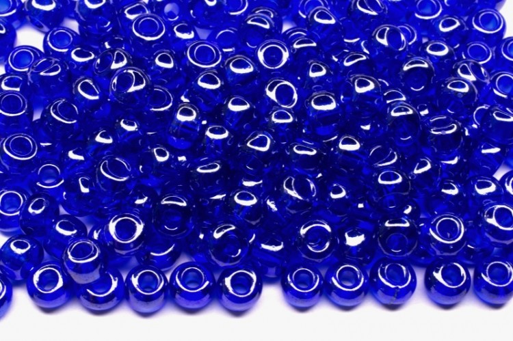 Бисер чешский PRECIOSA круглый 2/0 36080 синий прозрачный, 50 грамм Бисер чешский PRECIOSA круглый 2/0 36080 синий прозрачный, 50 грамм
