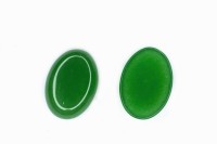 Кабошон овальный 25х18х6мм, Нефрит натуральный, оттенок зеленый, 2003-022, 1шт
