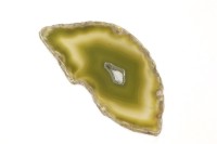 Срез Агата природного, оттенок зеленый, 79х38х4мм, отверстие 2мм, 37-264, 1шт