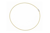 Основа для колье с замком винт, толщина 1мм, длина около 45см, цвет золото, латунь/сталь, 34-049, 1шт