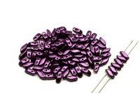 Бусины StormDuo 7х3мм, отверстие 0,8мм, цвет 02010/25032 фиолетовый матовый, пастель, 752-012, 10г (около 70шт)