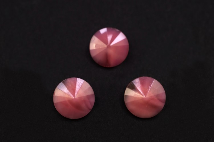Риволи Matubo 12mm Czech Glass, цвет RV034 Pink pearl, 12-RV034, 1шт Риволи Matubo 12mm Czech Glass, цвет RV034 Pink pearl, 12-RV034, 1шт