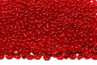 Бисер чешский PRECIOSA Фарфаль 2х4мм, 90070 красный прозрачный, 50г