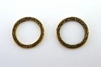 Коннектор-соединитель Спирали (кольцо) TierraCast 25мм, внутренний диаметр 19мм, цвет античное золото, 94-3133-26, 1шт