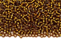 Бисер японский TOHO круглый 15/0 #0034 дымчатый топаз, серебряная линия внутри, 10 грамм