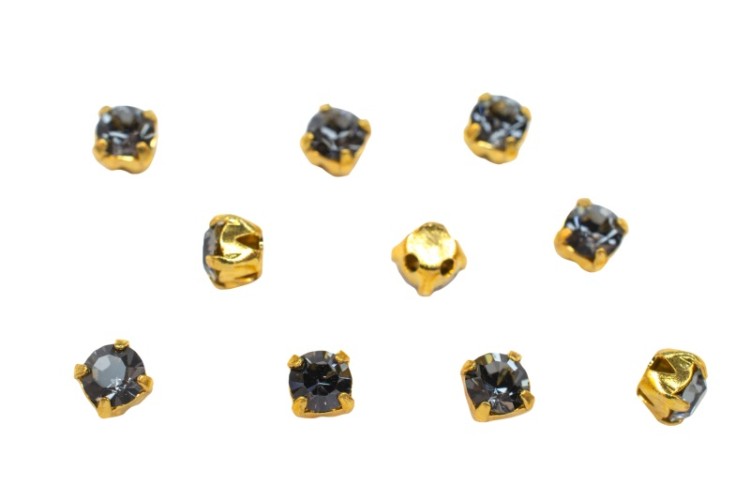 Шатоны Preciosa Maxima 3,2мм в оправе, цвет crystal Nightfall/gold, 63-236, 10шт Шатоны Preciosa Maxima 3,2мм в оправе, цвет crystal Nightfall/gold, 63-236, 10шт