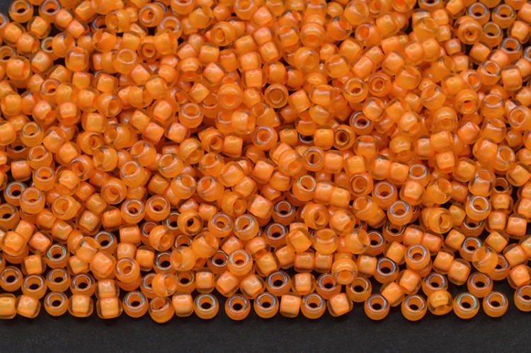 Бисер японский TOHO круглый 11/0 #0950F нарцисс/апельсин матовый, окрашенный изнутри, 10 грамм Бисер японский TOHO круглый 11/0 #0950F нарцисс/апельсин матовый, окрашенный изнутри, 10 грамм