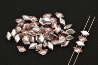 Бусины GemDuo 8х5мм, отверстие 0,8мм, цвет 70120/27002 Backlit Rosaline, 709-072, 10г (около 64шт)