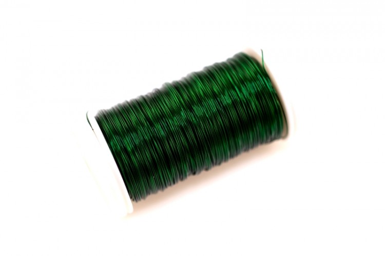Проволока на катушке толщина 0,3мм, длина 50м, цвет зеленый, 1009-036, 1шт Проволока на катушке толщина 0,3мм, длина 50м, цвет зеленый, 1009-036, 1шт