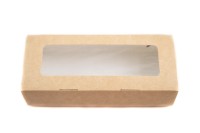 Коробочка крафт с окном 16,5х7х4см, 31-037, 1шт