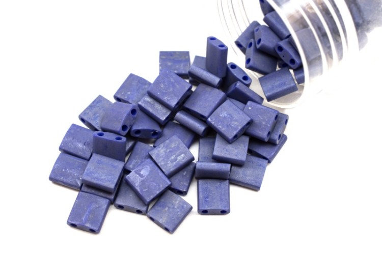 Бисер японский MIYUKI TILA #2075 кобальт, матовый металлизированный, 5 грамм Бисер японский MIYUKI TILA #2075 кобальт, матовый металлизированный, 5 грамм