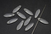 Бусины Dagger beads 16х5мм, отверстие 0,8мм, цвет 00030/84110 хрусталь матовый, 736-082, 10шт