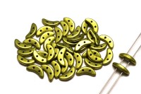 Бусины Crescent beads 10х3мм, цвет 0310-77058CR Saturated Metallic Primrose Yellow, 708-055, 5г (около 40 шт)
