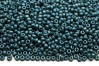 Бисер японский MIYUKI круглый 11/0 #4702 синий павлин, матовый радужный непрозрачный, 10 грамм
