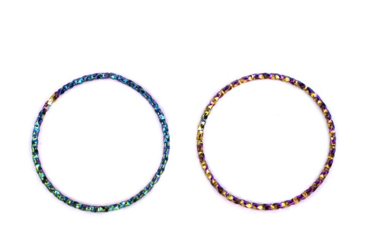 Коннектор Круг 25х1мм, цвет разноцветный перелив, хирургическая сталь, 14-209, 2шт Коннектор Круг 25х1мм, цвет разноцветный перелив, хирургическая сталь, 14-209, 2шт