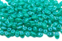 Бусины MiniDuo 2х4мм, отверстие 0,7мм, цвет 02010/24513 Tropical Mint, 707-035, 5г (около 115шт)
