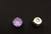Шатоны Preciosa Maxima 8мм в оправе, цвет mat violet DF/silver, 63-176, 4шт