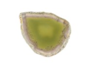 Срез Агата природного, оттенок зеленый, 67х53х5мм, отверстие 2мм, 37-243, 1шт