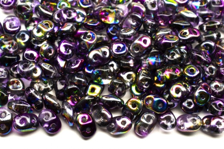 Бусины SuperDuo 2,5х5мм, отверстие 0,8мм, цвет 00030/95500 Magic Violet Gray, 706-137, 10г (около 120шт) Бусины SuperDuo 2,5х5мм, отверстие 0,8мм, цвет 00030/95500 Magic Violet Gray, 706-137, 10г (около 120шт)