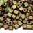 Бисер японский Miyuki Cube кубический 3мм #2035 хаки, металлизированный матовый ирис, 10 грамм - Бисер японский Miyuki Cube кубический 3мм #2035 хаки, металлизированный матовый ирис, 10 грамм