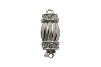 Замок-защелка 16х9мм Elegant elements, отверстие 1мм, сплав металлов, родий, 06-183, 1шт