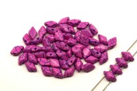 Бусины GemDuo 8х5мм, отверстие 0,8мм, цвет 02010/24612 розовый/синий кракле, 709-182, 10г (около 64шт)