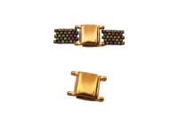 Магнитный замок CYMBAL Axos II для Delica 11/0 13х10мм, отверстие 0,8мм, цвет розовое золото, 11-263, 1шт