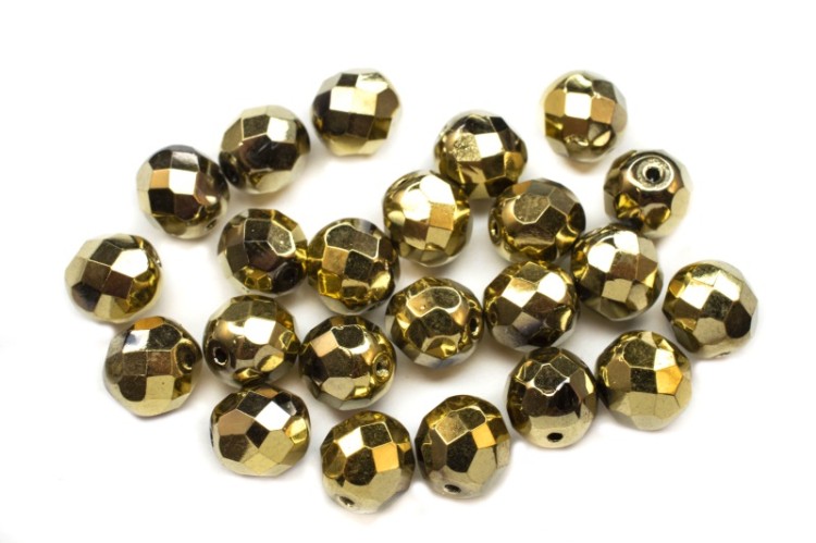 Бусины граненые Firepolish 8мм, отверстие 1мм, цвет 00030/26440 Crystal Amber Full, 716-012, 25шт Бусины граненые Firepolish 8мм, отверстие 1мм, цвет 00030/26440 Crystal Amber Full, 716-012, 25шт