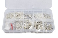 Набор фурнитуры для бижутерии и создания украшений, с инструментами, цвет серебро, 01-01-12, 1уп