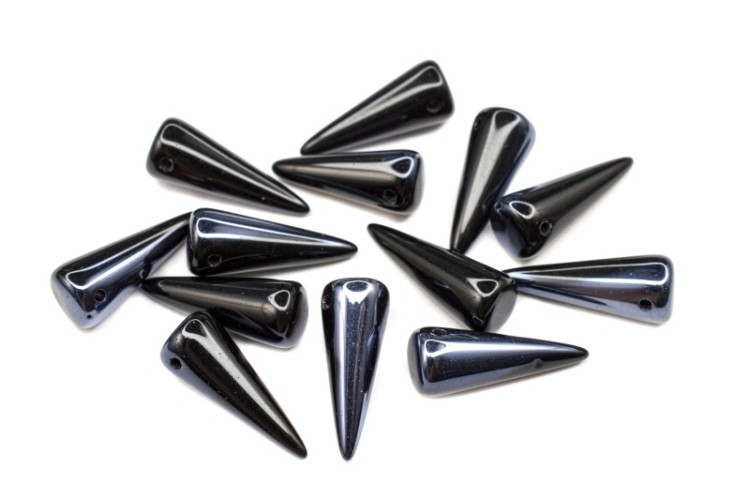 Бусины Spike beads 17х7мм, отверстие 0,8мм, цвет 23980/23701 черный/синий, 757-011, 10г (около 13шт) Бусины Spike beads 17х7мм, отверстие 0,8мм, цвет 23980/23701 черный/синий, 757-011, 10г (около 13шт)