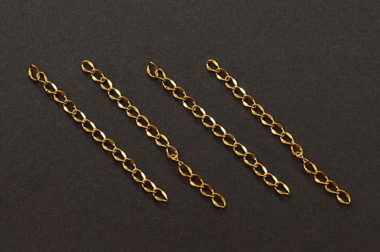 Цепочка для бижутерии, длина 4-5см, звено овальное 4,5х2,5х0,5мм, цвет золото, хирургическая сталь, 27-367, 4шт Цепочка для бижутерии, длина 4-5см, звено овальное 4,5х2,5х0,5мм, цвет золото, хирургическая сталь, 27-367, 4шт