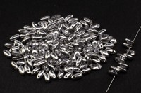 Бусины Rizo 6х2,5мм, отверстие 0,8мм, цвет 00030/27001 прозрачный/серебро Лабрадор, 753-049, 10г (около 150шт)