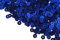 Итальянские пайетки плоские 4мм, цвет #0616W Bluette, 3 грамма