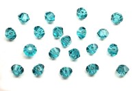 Бусины биконусы хрустальные 3мм, цвет BLUE ZIRCON, 745-034, 20шт