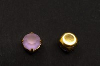 Шатоны Preciosa Maxima 8мм в оправе, цвет mat violet DF/gold, 63-175, 4шт