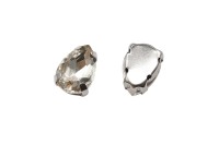 Кристалл Капля 10х7мм пришивной в оправе, цвет хрусталь, стекло, 43-131, 2шт