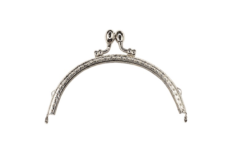 Фермуар (замок для сумочки) 127х85х11мм, цвет платина, железо, 1006-011, 1шт Фермуар (замок для сумочки) 127х85х11мм, цвет платина, железо, 1006-011, 1шт