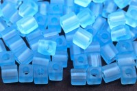 Бисер японский Miyuki Cube кубический 4мм #0148F вода, матовый прозрачный, 10 грамм