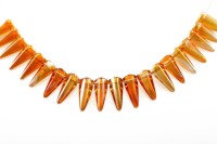Бусины Villa beads 6х13мм, отверстие 0,8мм, цвет 00030/29121 Crystal, Apricot Medium, 700-009,около 10г (около 23шт)