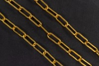 Цепочка для бижутерии звено овальное 21х8х2мм, цвет золото, железо, 27-116, 1м