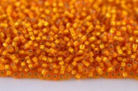 Бисер японский TOHO круглый 15/0 #0030F светлый гиацинт матовый, серебряная линия внутри, 10 грамм