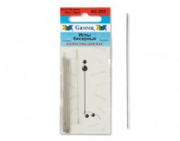 Иглы для бисера Гамма NC-203, диаметр 0,7мм, длина 80мм, простое ушко, сталь, 1034-042, 1 уп (10шт)