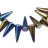 Бусины Spike beads 17х7мм, отверстие 0,8мм, цвет 23980/21435 синий ирис, 757-010, 10г (около 13шт) - Бусины Spike beads 17х7мм, отверстие 0,8мм, цвет 23980/21435 синий ирис, 757-010, 10г (около 13шт)
