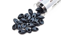 Бисер японский MIYUKI Long Magatama #2001-TB сине-серый, металлизированный матовый, 1 туба (около 8 грамм)